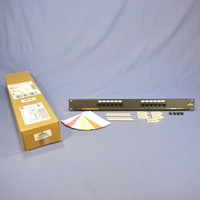 New Leviton 19" Cat 5 12-Port Type T568A Wiring Patch Panel Rack Mount 59485-A12