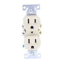 Cooper Almond Residential Duplex Outlet Receptacle NEMA 5-15R 15A 125V Bulk 270A