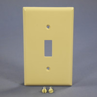 Cooper Ivory Standard 1-Gang Unbreakable Toggle Switch Cover Wall Plate Switchplate 5134V