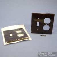 2 Leviton Brown Switch Plate Receptacle Outlet Cover Wallplates Switchplates 85005