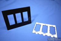 Leviton Black 3-Gang Midway Size Decora Screwless Wallplate Cover GFCI GFI SJ263-SE