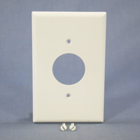 Cooper White 1.406" Mid-Size UNBREAKABLE Receptacle Wallplate Outlet Cover PJ7W