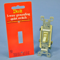 Do It Best  Ivory Framed 3-Way Toggle Wall Light Switch Control 15A 120V 502049