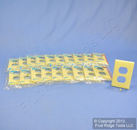 20 Leviton UNBREAKABLE Ivory Receptacle Wallplates Nylon Duplex Outlet Covers 80703-I