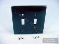 Leviton Black 2G Midway UNBREAKABLE Toggle Switch Nylon Cover Wallplate PJ2-E