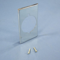 Eagle Chrome 1-Gang 2.156" Power Receptacle Wallplate Outlet Cover Dryer Range Welder 39CH