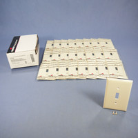 25 Cooper Light Almond UNBREAKABLE Mid-Size Switch Cover Nylon Wallplate Switchplates PJ1LA