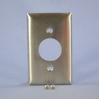Hubbell Bryant Stainless Steel 1.406" Receptacle Wallplate Outlet Cover SS7