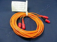 5M Leviton Fiber Optic Multi-Mode Duplex Patch Cable Cord ST ST 50mic 50DST-M05