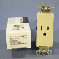 Leviton Ivory Decora COMMERCIAL Receptacle Outlet NEMA 5-15R 15A 16251-I Boxed