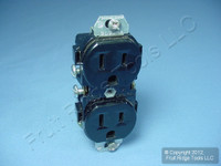 Leviton Black COMMERCIAL Outlet NO PLASTER EARS Duplex Receptacle 15A CR15-4E