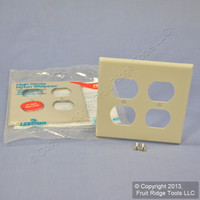 2 Leviton Gray 2-Gang Receptacle Wallplates Unbreakable Duplex Outlet Cover 80716-GY