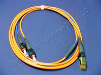 2M Leviton Fiber Optic Multi-Mode Duplex Patch Cable Cord MT-RJ ST 50 50DTM-M02