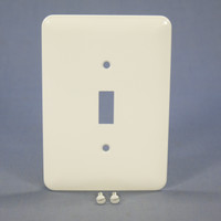 Mulberry White Semi-Gloss 1-Gang Maxi-Size Metal Toggle Switch Cover Wallplate Switchplate 76771
