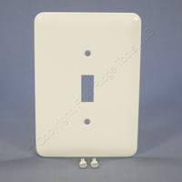 Mulberry Princess White 1-Gang Maxi Mid-Size Painted Metal Switch Cover Toggle Wallplate Switchplate 76771