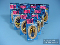 10 Leviton 6 Ft OXYGEN FREE Video Coaxial Patch Cables Gold C5243-6GO