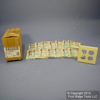 15 Leviton Ivory 2-Gang Receptacle Wallplates Unbreakable Duplex Outlet Cover 80716-I
