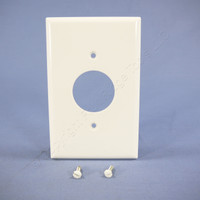 Eagle Mid-Size White 1.406" Receptacle Thermoset Wallplate Single Outlet Cover 2031W