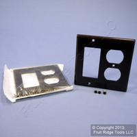 2 New Leviton Decora Brown GFCI & Receptacle Wallplate Outlet GFI Covers 80455-B