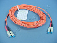 10M Leviton Fiber Optic Multi-Mode Duplex Patch Cable Cord SC 62.5/125 62DSC-M10
