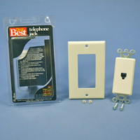 Do It Best Almond 1-Gang Decorator Type 625 Phone Jack Telephone Wall Plate 552496