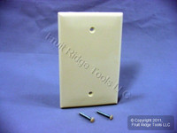 Leviton Almond UNBREAKABLE Midway Blank Wallplate Thermoplastic Box Mount Cover PJ13-A