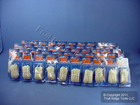 50 Leviton Ivory 25' Flat Phone Cords 6-Wire Telephone C2684-25I