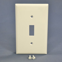 Cooper White Standard 1-Gang Unbreakable Toggle Switch Cover Wall Plate Switchplate 5134W