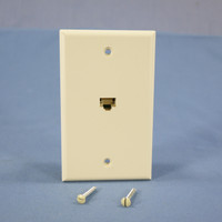 Leviton Light Almond COMMERCIAL Cat 5e Data Jack Unbreakable Standard Wallplate Cat5e 5EA10-S1T