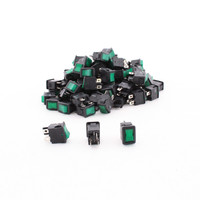 100 Leviton Green Pilot Light Illuminated Mini Rocker Panel Switches ON/OFF Micro MR001