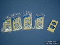 5 Leviton Ivory UNBREAKABLE Receptacle Outlet Device Center Panel Sectional Cover Wallplates PSC8-I