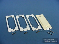 New Leviton Almond SCREWLESS Wall Plate Blank Filler Insert Kit GFCI GFI 80314-A
