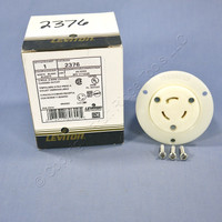 New Leviton L11-20 Locking Flanged Outlet Receptacle L11-20R 20A 250V 3Ø 2376