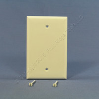 Cooper Commercial Light Almond Unbreakable Mid-Size 1-Gang Blank Wallplate Cover PJ13LA