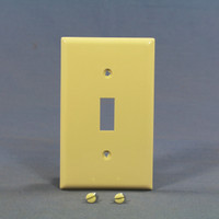 Cooper Ivory 1-Gang Unbreakable Toggle Switch Cover Wallplate Switchplate BP5134V