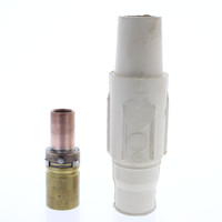 New Leviton White 17 Series Female Cam-Type Plug Crimped Style 690A 600V 17V24-W