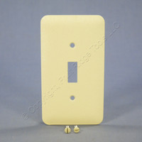 Mulberry Princess Ivory Wrinkle 1-Gang Painted Metal Switch Cover Toggle Wallplate Switchplate 79071