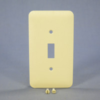 Mulberry Princess Ivory Wrinkle 1-Gang Painted Metal Toggle Switch Cover Wallplate Switchplate 79071