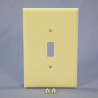 Eagle Ivory JUMBO 1-Gang Toggle Switch Cover Thermoset Wallplate Oversize Switchplate 2144V
