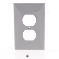 Leviton Gray LARGE Unbreakable Receptacle Wallplate Nylon Outlet Cover PJ8-GY