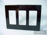 10 Leviton Brown 3-Gang Decora Screwless Snap-On Wallplate Covers GFCI GFI Polycarbonate Plastic Commercial Grade 80311