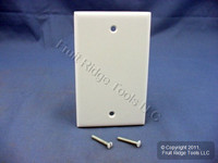 New Leviton 1-Gang Standard White Box Mount Blank Plastic Cover Wallplate 88014