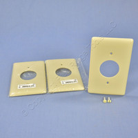 3 Hubbell Ivory 1.406" UNBREAKABLE Nylon Receptacle Wallplates 1-Gang Outlet Cover NP7I