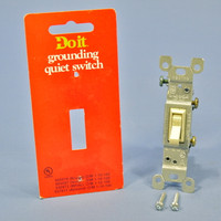 Do It Best Ivory ON/OFF Framed Toggle Light Switch Single Pole 15A 120V 505587