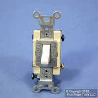 Leviton White 4-Way COMMERCIAL Quiet Toggle Wall Light Switch 15A Bulk CS415-2W