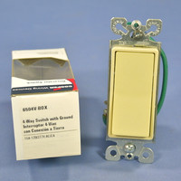 Cooper Ivory 4-WAY Quiet Decorator Rocker Wall Light Switch 15A 120/277V 6504V