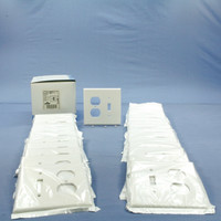 25 Leviton MIDWAY White 2-Gang Switch Receptacle Wallplates Outlet Switchplate Covers 80505-W