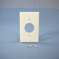 Cooper White 1.406" Receptacle Single Outlet 1-Gang Standard Thermoset Wallplate Cover 2131W