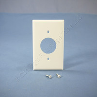 Cooper White 1.406" Receptacle Single Outlet 1-Gang Standard Thermoset Wallplate Cover 2131W