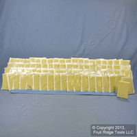 25 Leviton Ivory Standard 1-Gang Box Mount Blank Plastic Cover Wallplates 86014